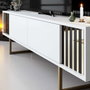 Hanah Home Mueble para TV Blanco y Dorado